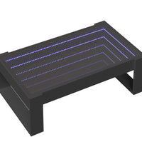 Couchtisch mit Infinity-LED Schwarz 90x53x30 cm