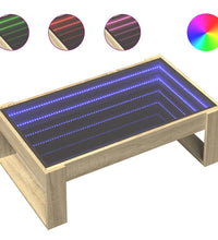 Couchtisch mit Infinity-LED Sonoma-Eiche 90x53x30 cm