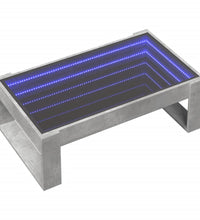 Couchtisch mit Infinity-LED Betongrau 90x53x30 cm