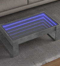 Couchtisch mit Infinity-LED Betongrau 90x53x30 cm