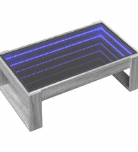 Couchtisch mit Infinity-LED Grau Sonoma 90x53x30 cm