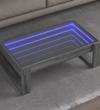 Couchtisch mit Infinity-LED Grau Sonoma 90x53x30 cm