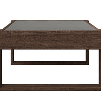 Couchtisch mit Infinity-LED Braun Eichen-Optik 90x53x30 cm