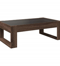 Couchtisch mit Infinity-LED Braun Eichen-Optik 90x53x30 cm