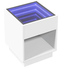 Couchtisch mit Infinity-LED Weiß 40x40x50 cm