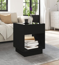 Couchtisch mit Infinity-LED Schwarz 40x40x50 cm