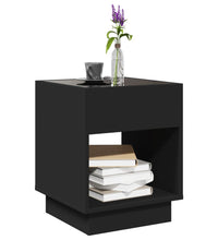 Couchtisch mit Infinity-LED Schwarz 40x40x50 cm