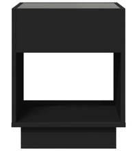 Couchtisch mit Infinity-LED Schwarz 40x40x50 cm