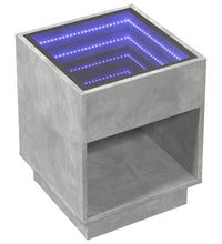 Couchtisch mit Infinity-LED Betongrau 40x40x50 cm