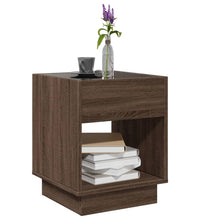 Couchtisch mit Infinity-LED Braun Eichen-Optik 40x40x50 cm