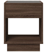 Couchtisch mit Infinity-LED Braun Eichen-Optik 40x40x50 cm