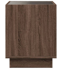 Couchtisch mit Infinity-LED Braun Eichen-Optik 40x40x50 cm