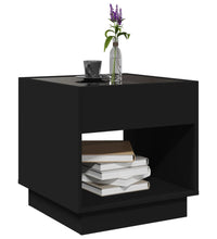 Couchtisch mit Infinity-LED Schwarz 50x50x50 cm