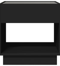 Couchtisch mit Infinity-LED Schwarz 50x50x50 cm