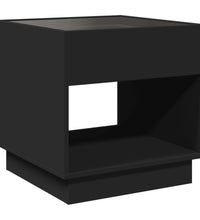 Couchtisch mit Infinity-LED Schwarz 50x50x50 cm