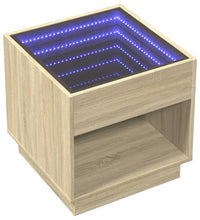 Couchtisch mit Infinity-LED Sonoma-Eiche 50x50x50 cm