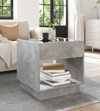 Couchtisch mit Infinity-LED Betongrau 50x50x50 cm