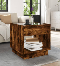 Couchtisch mit Infinity-LED Räuchereiche 50x50x50 cm