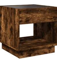 Couchtisch mit Infinity-LED Räuchereiche 50x50x50 cm