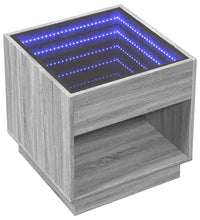 Couchtisch mit Infinity-LED Grau Sonoma 50x50x50 cm