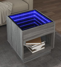 Couchtisch mit Infinity-LED Grau Sonoma 50x50x50 cm