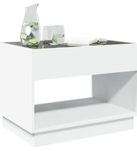 Couchtisch mit Infinity-LED Weiß 70x50x50 cm