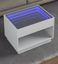 Couchtisch mit Infinity-LED Weiß 70x50x50 cm