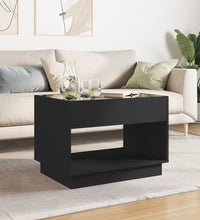 Couchtisch mit Infinity-LED Schwarz 70x50x50 cm