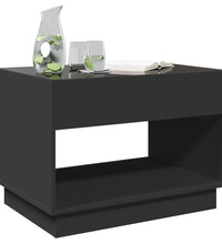 Couchtisch mit Infinity-LED Schwarz 70x50x50 cm