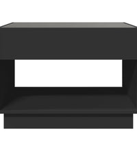 Couchtisch mit Infinity-LED Schwarz 70x50x50 cm