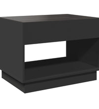 Couchtisch mit Infinity-LED Schwarz 70x50x50 cm