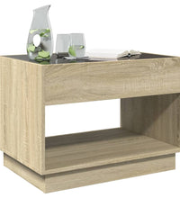 Couchtisch mit Infinity-LED Sonoma-Eiche 70x50x50 cm