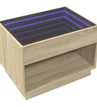 Couchtisch mit Infinity-LED Sonoma-Eiche 70x50x50 cm