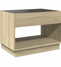 Couchtisch mit Infinity-LED Sonoma-Eiche 70x50x50 cm