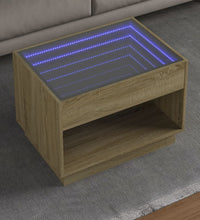 Couchtisch mit Infinity-LED Sonoma-Eiche 70x50x50 cm