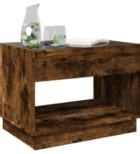 Couchtisch mit Infinity-LED Räuchereiche 70x50x50 cm