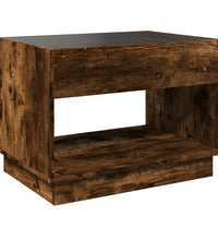 Couchtisch mit Infinity-LED Räuchereiche 70x50x50 cm