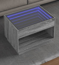 Couchtisch mit Infinity-LED Grau Sonoma 70x50x50 cm