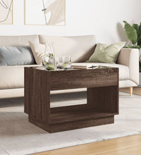 Couchtisch mit Infinity-LED Braun Eichen-Optik 70x50x50 cm