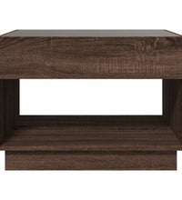 Couchtisch mit Infinity-LED Braun Eichen-Optik 70x50x50 cm
