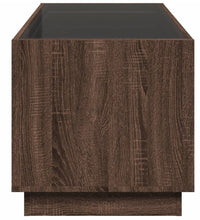 Couchtisch mit Infinity-LED Braun Eichen-Optik 70x50x50 cm