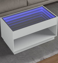 Couchtisch mit Infinity-LED Weiß 90x50x50 cm