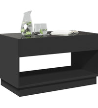 Couchtisch mit Infinity-LED Schwarz 90x50x50 cm