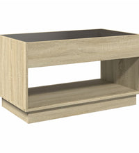 Couchtisch mit Infinity-LED Sonoma-Eiche 90x50x50 cm