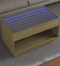 Couchtisch mit Infinity-LED Sonoma-Eiche 90x50x50 cm