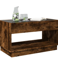 Couchtisch mit Infinity-LED Räuchereiche 90x50x50 cm