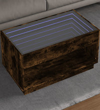 Couchtisch mit Infinity-LED Räuchereiche 90x50x50 cm