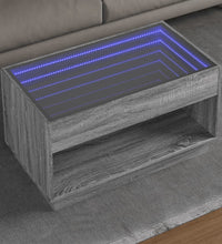 Couchtisch mit Infinity-LED Grau Sonoma 90x50x50 cm