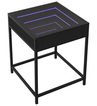 Couchtisch mit Infinity-LED Schwarz 40x40x51 cm