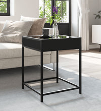 Couchtisch mit Infinity-LED Schwarz 40x40x51 cm